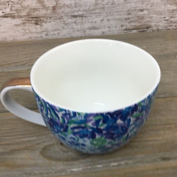 Lilly Pulitzer Ceramic Mug Blue Purple Green Floral Coffee Tea Cup 12 oz - Picture 6 of 8
